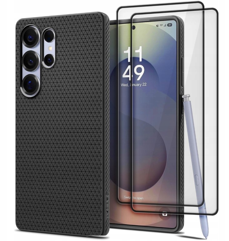 Etui Spigen 2-PAK Szkło Do Galaxy S25 Ultra, Matowe, Smukłe, Case, Black