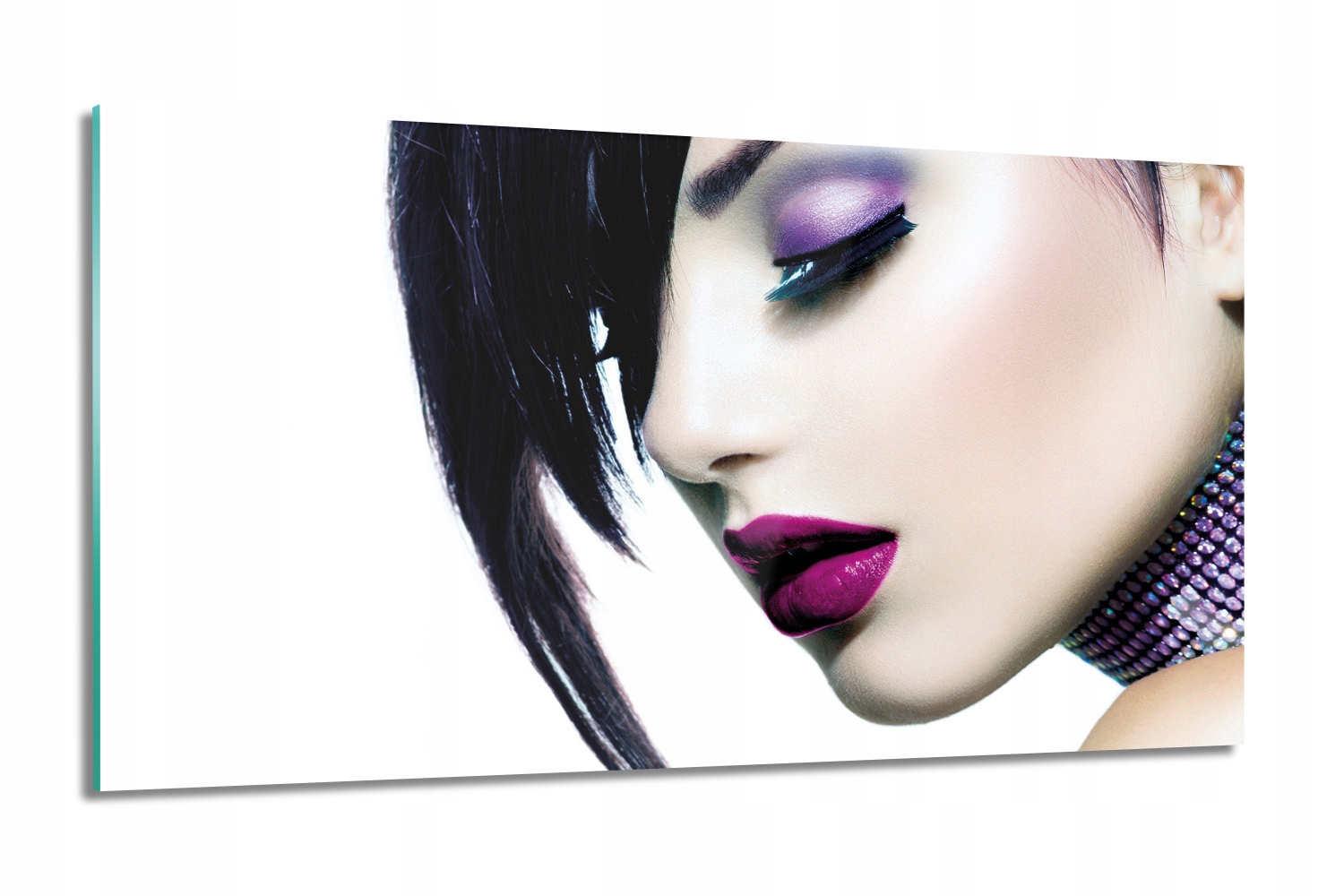 Žena makeup Foto sklo moderné 100x60