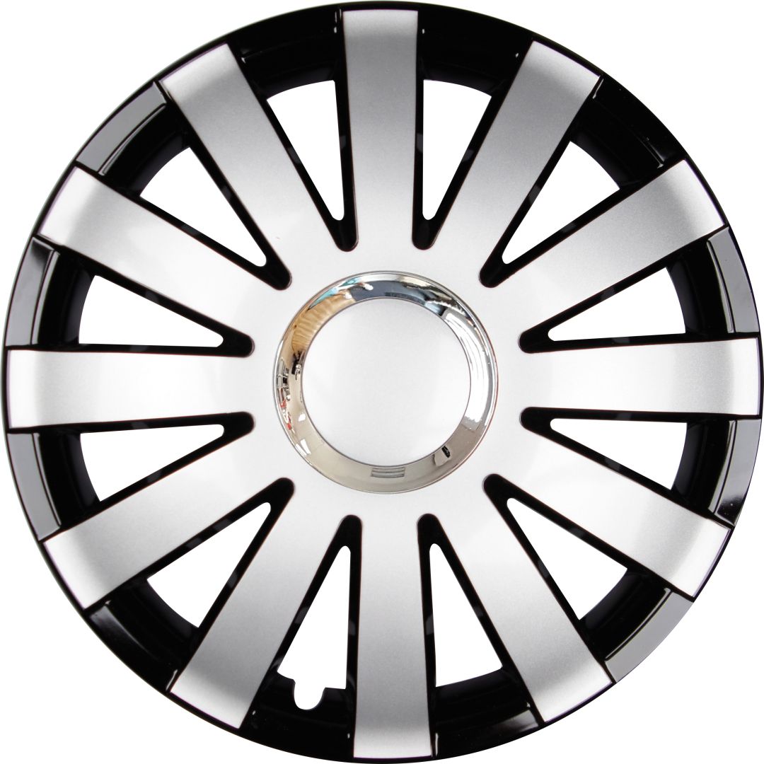 Poklice 14 Univerzální Onyx Chrom Stříbrno-černé