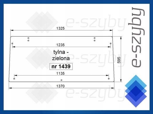 čelní sklo traktor Fiat řady 80 90 94 zadní zelená