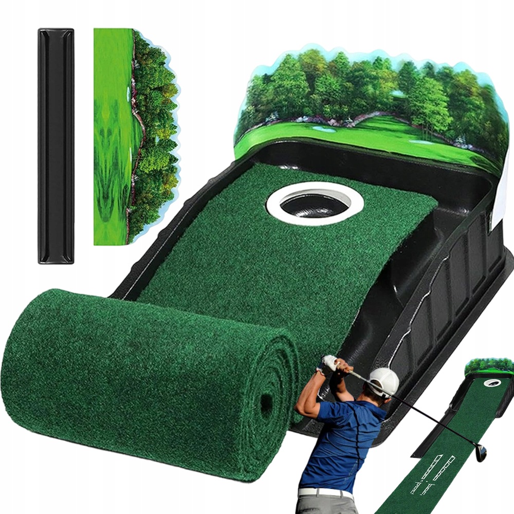 Domowa Mata Golfowa 259CM Trening Precyzji Puttowania Automatyczna