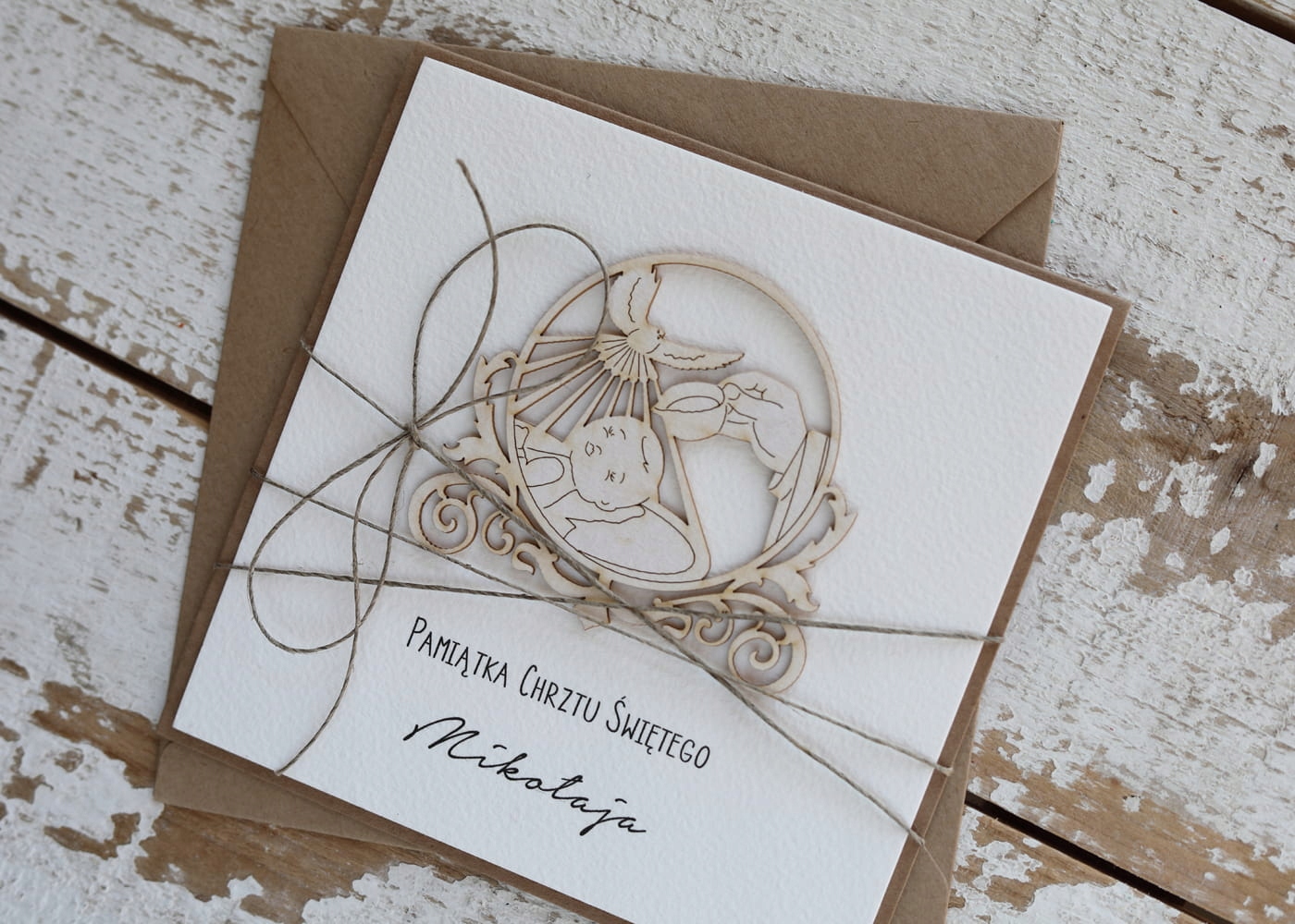 Originální přání na křtiny ručně vyráběné