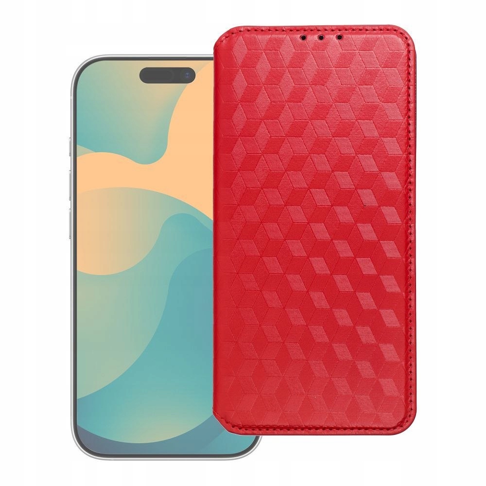Etui z klapką na Samsung A37 Cubic Book czerwone
