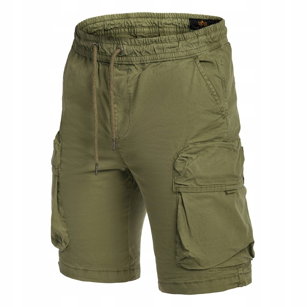 Pánské kraťasy s krátkými kapsáče Alpha Industries Division Olive S