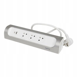 Prodlužovací Kabel 3X2P+Z Usb Aluminium Legrand 049406