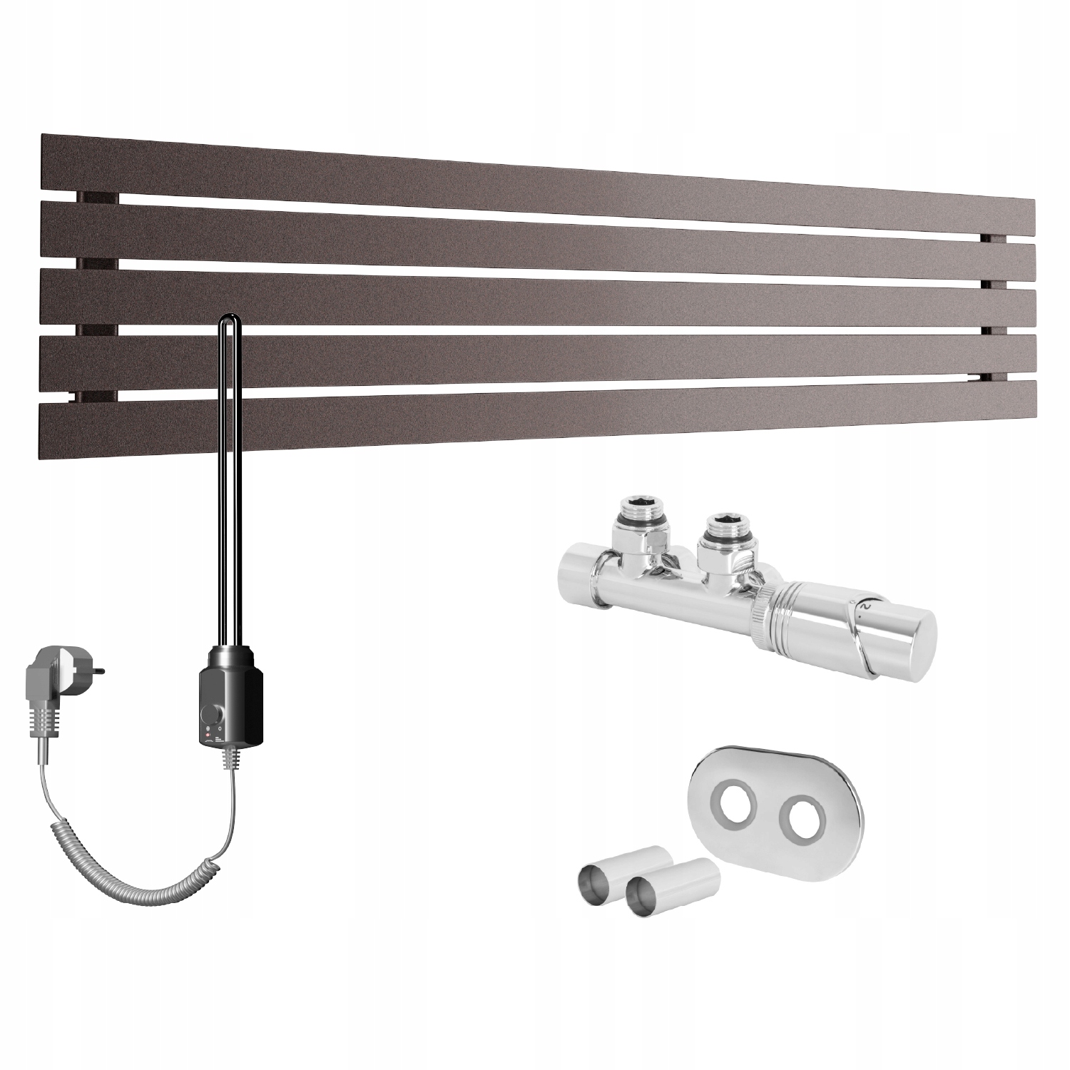 Set Vodovodní a elektrický horizontální ohřívač Bello 38x100 Bordo