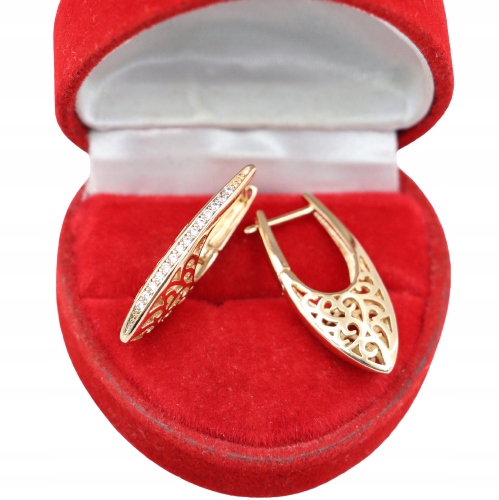 Złote KOLCZYKI ze stali chirurgicznej 316L K1446