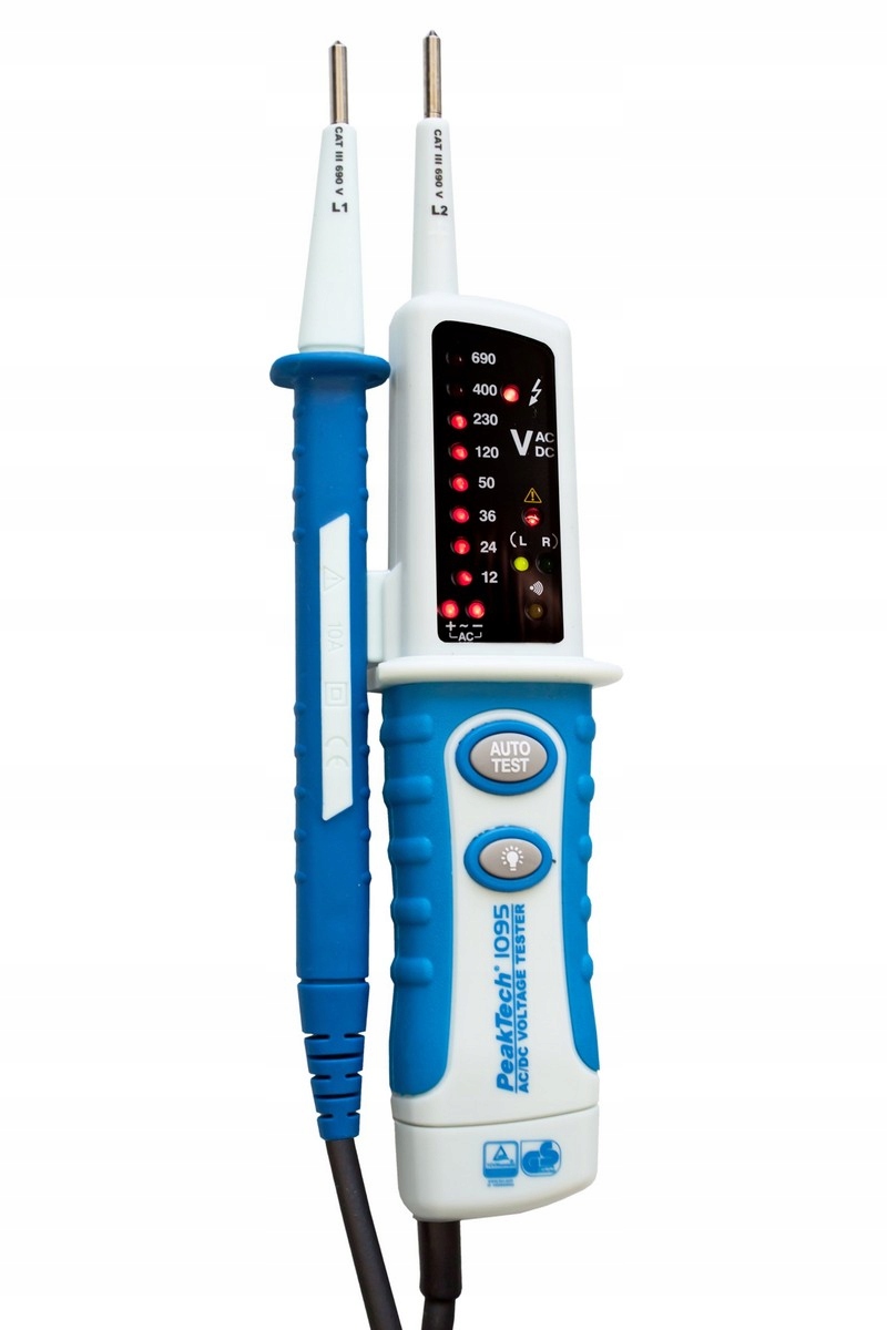 Tester napięcia AC/DC PeakTech 1095 2-biegunow