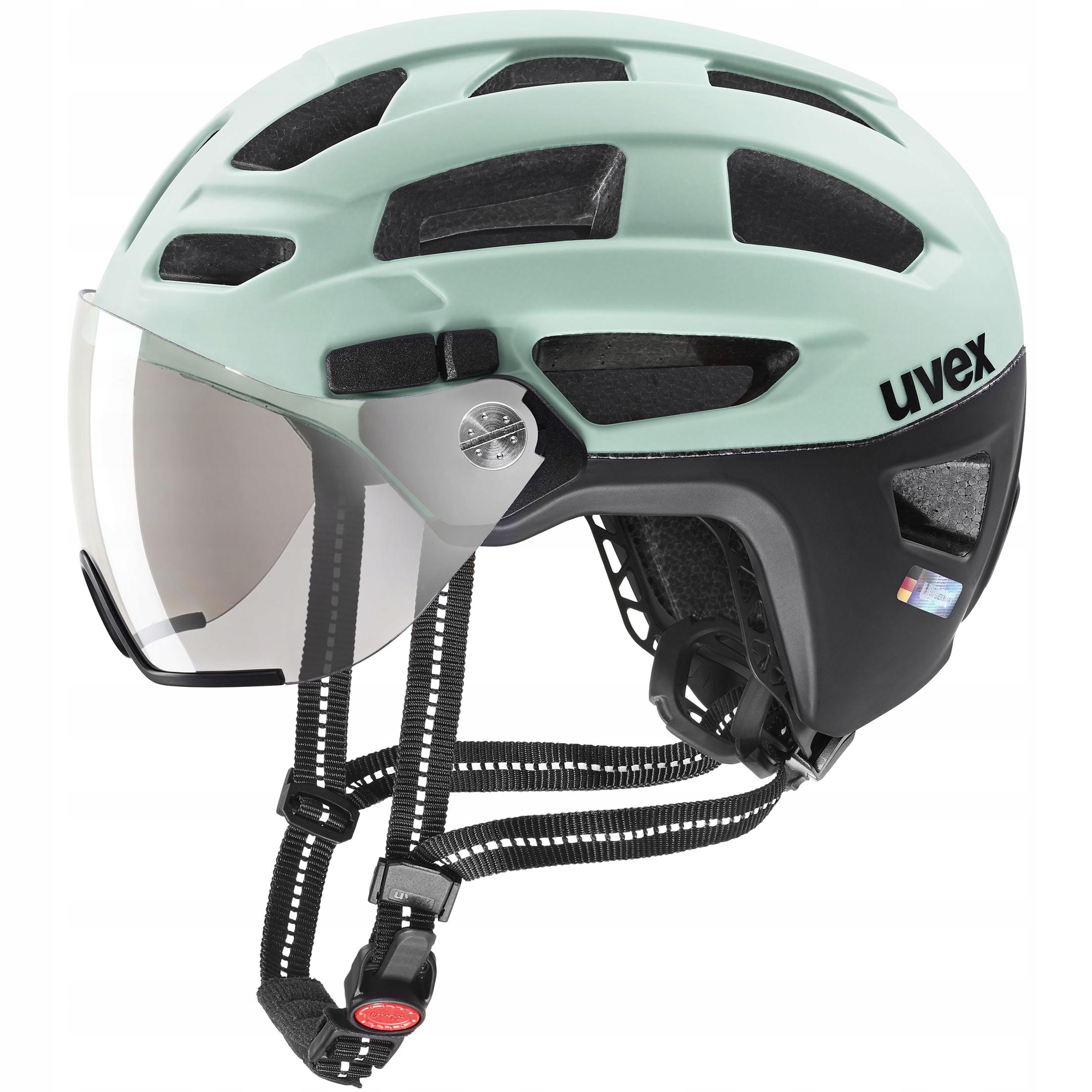 Cyklistická přilba Uvex Finale Visor Jade Black Matt L 56-61 cm