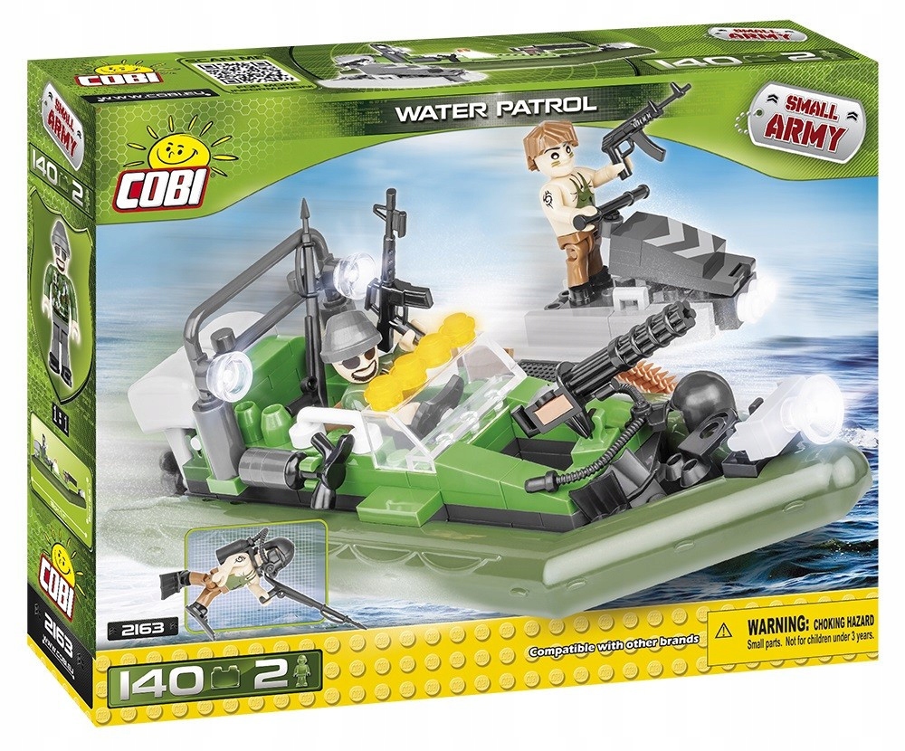 

Cobi 2163 Łódź Motorówka Wodny Patrol Żołnierze