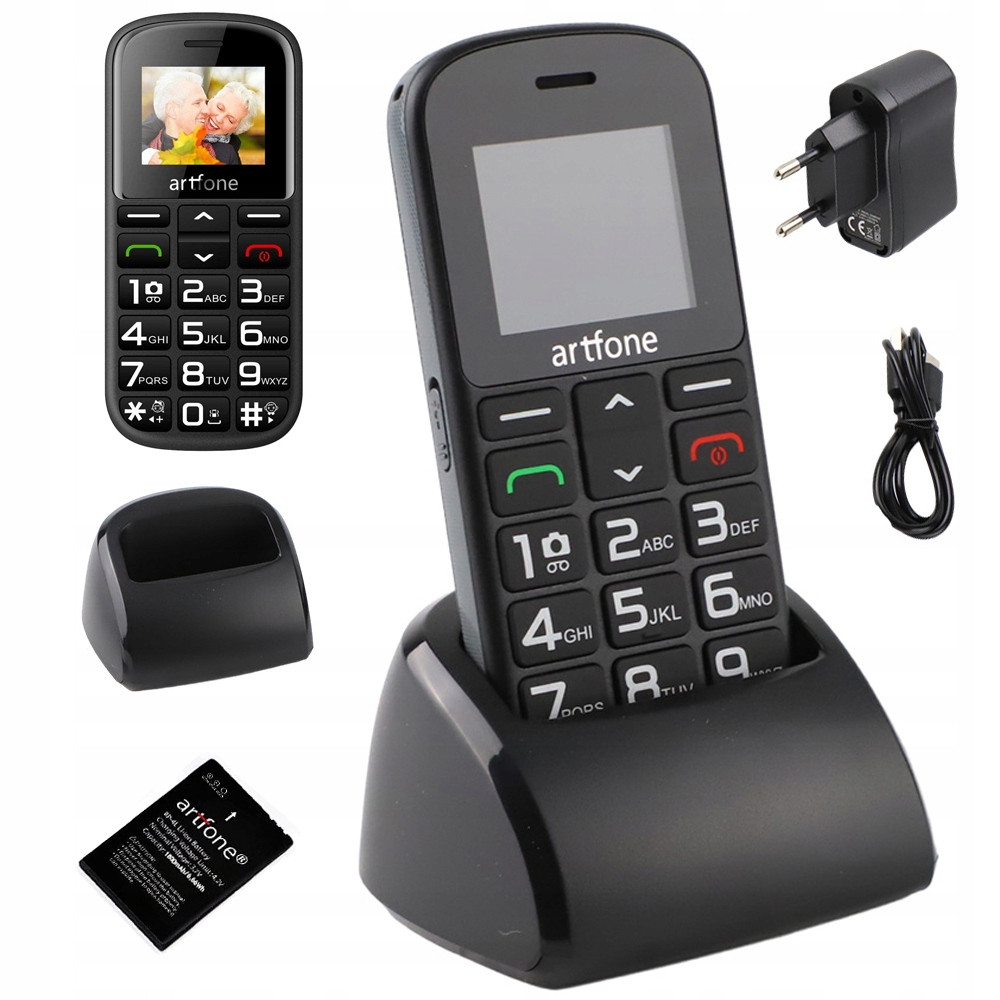 Telefon Komórkowy Gsm Z Duży Przyciskami, Przyciskiem Awaryjnym Sos,latarką