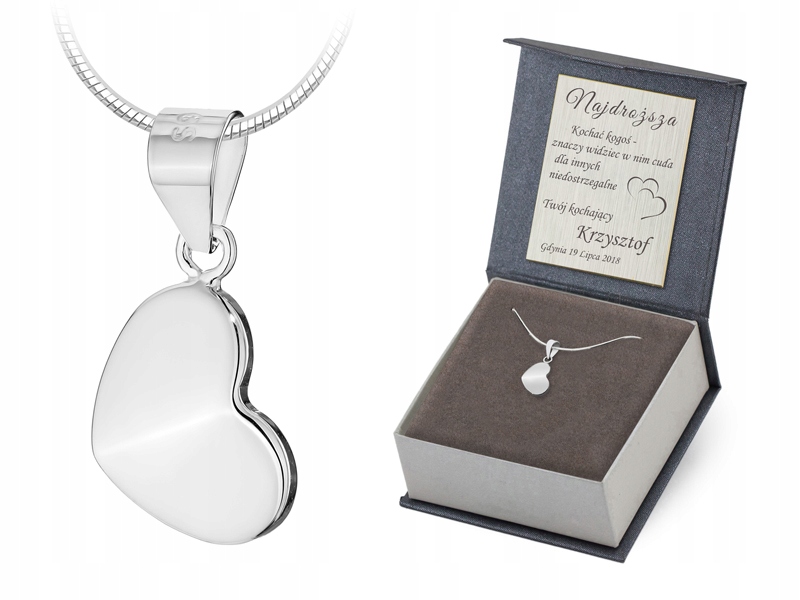 Stříbrný Komplet ryzost 925 Řetízek 50 cm a přívěsek Plné srdce Srdíčko