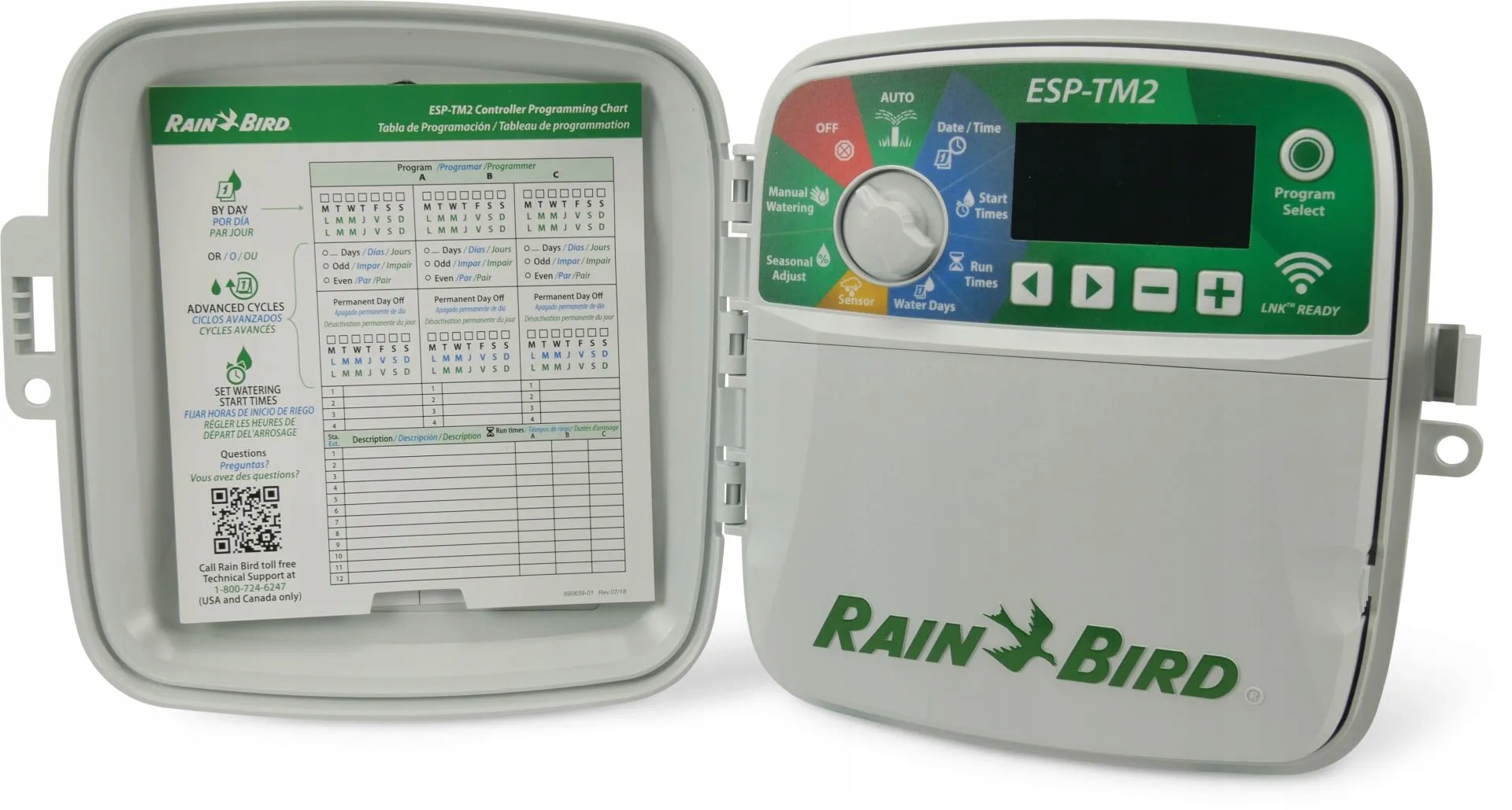 Regulátor zavlažovania Rain Bird ESP-TM2 (6 sekcií, Outdoor/Indoor)