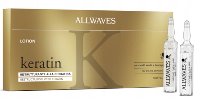 

Allwaves ampułki do włosów z keratyną 12 x 10 ml