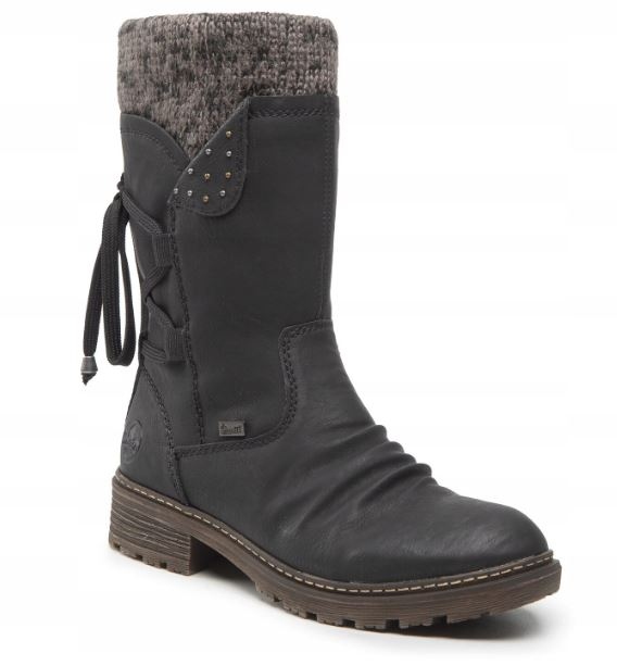Rieker Dámské Černé Kozačky S Zateplením 42 6 G