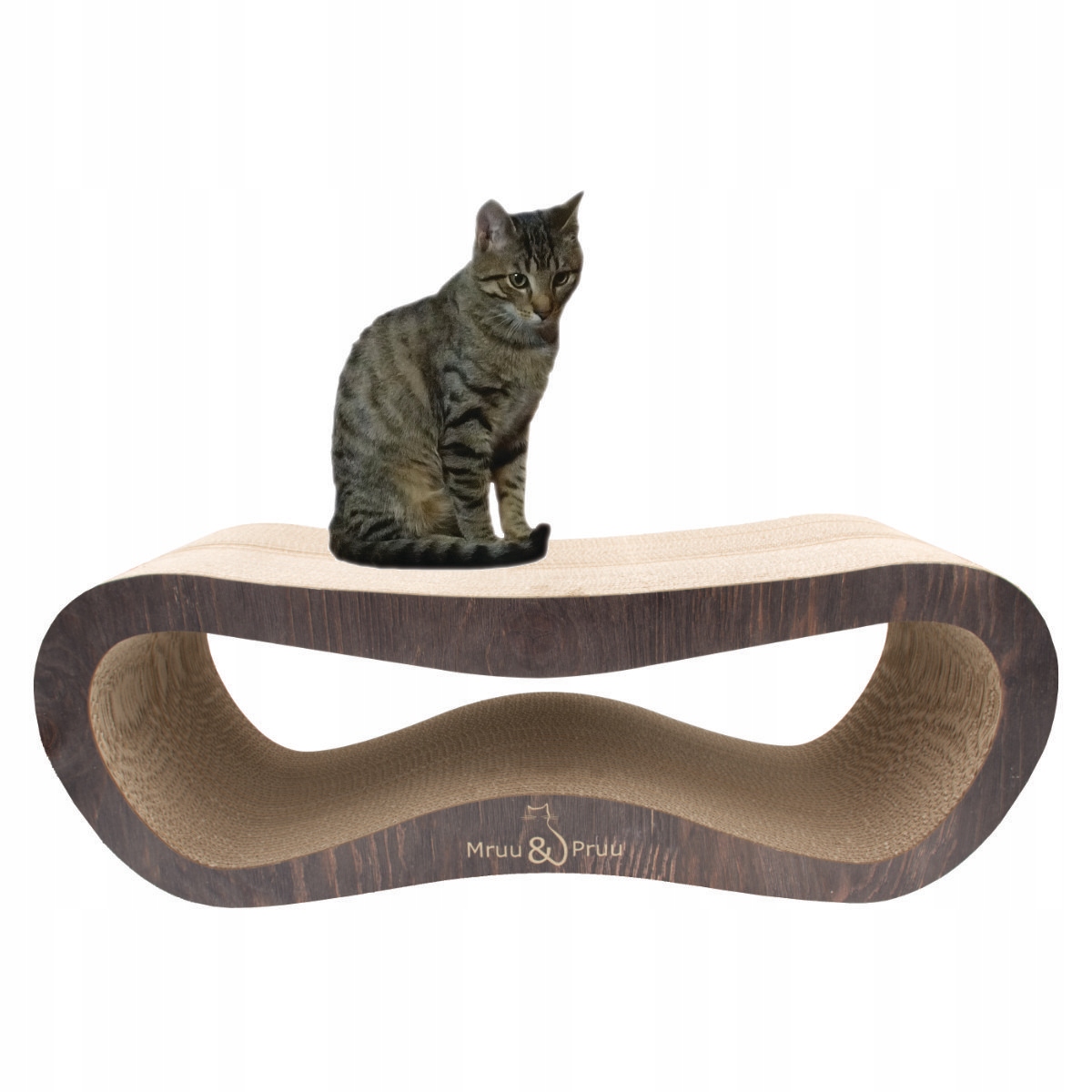Drapak Pro Kočky Kartonový Velký Pelíšek 78x28x24 cm Mruu&Pruu