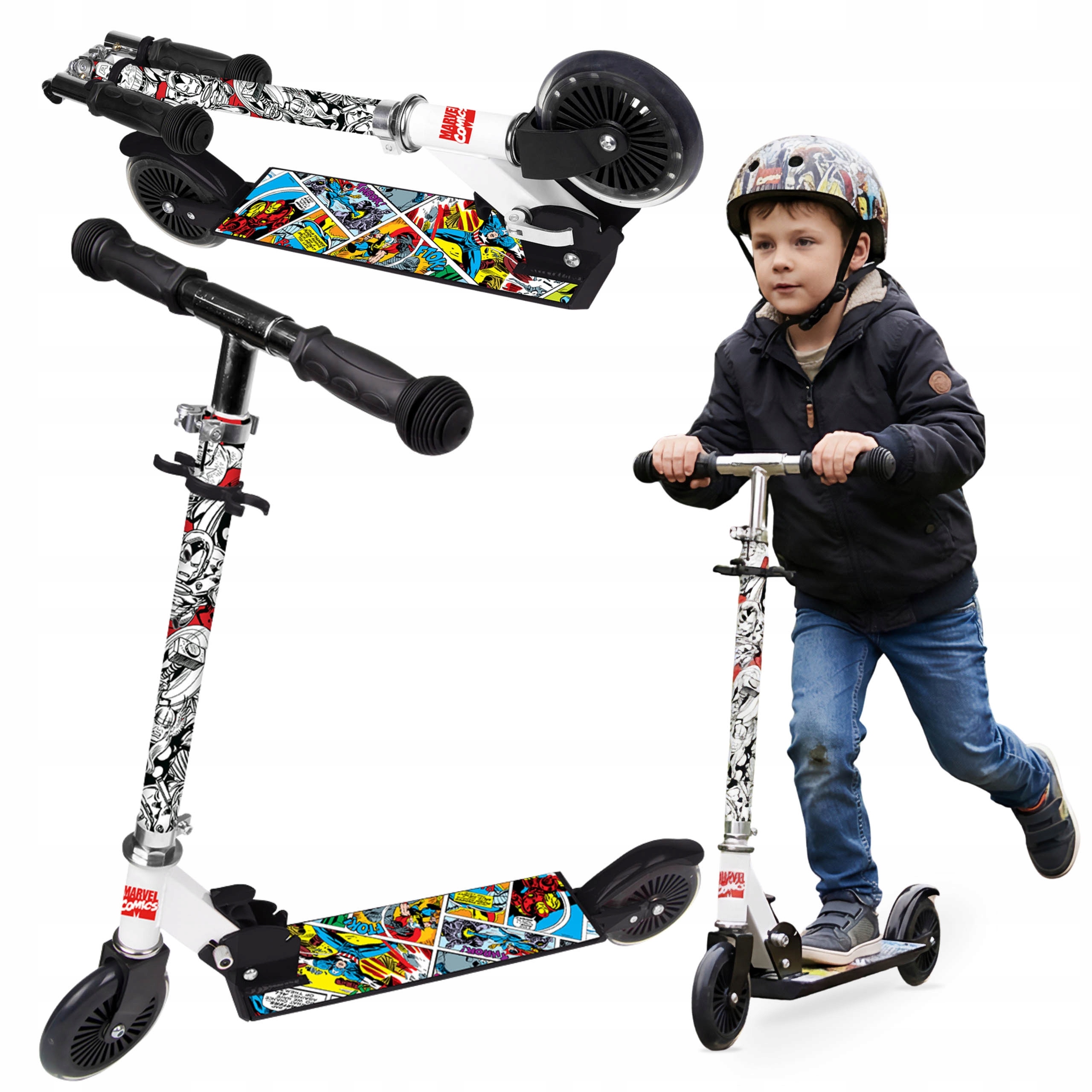 Marvel Avengers Hulajnoga dwukołowa Z Hamulcem do 50kg składana Regulowana