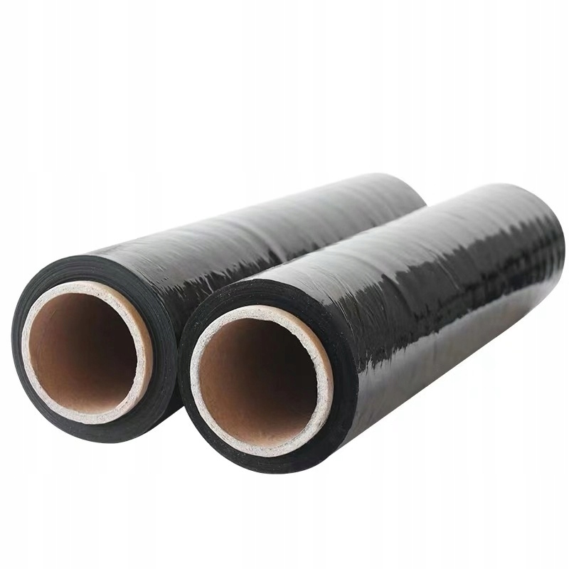 FOLIA STRETCH STRECZ CZARNA MOCNA 3 kg x 6 SZTUK Waga netto folii 2.7 kg