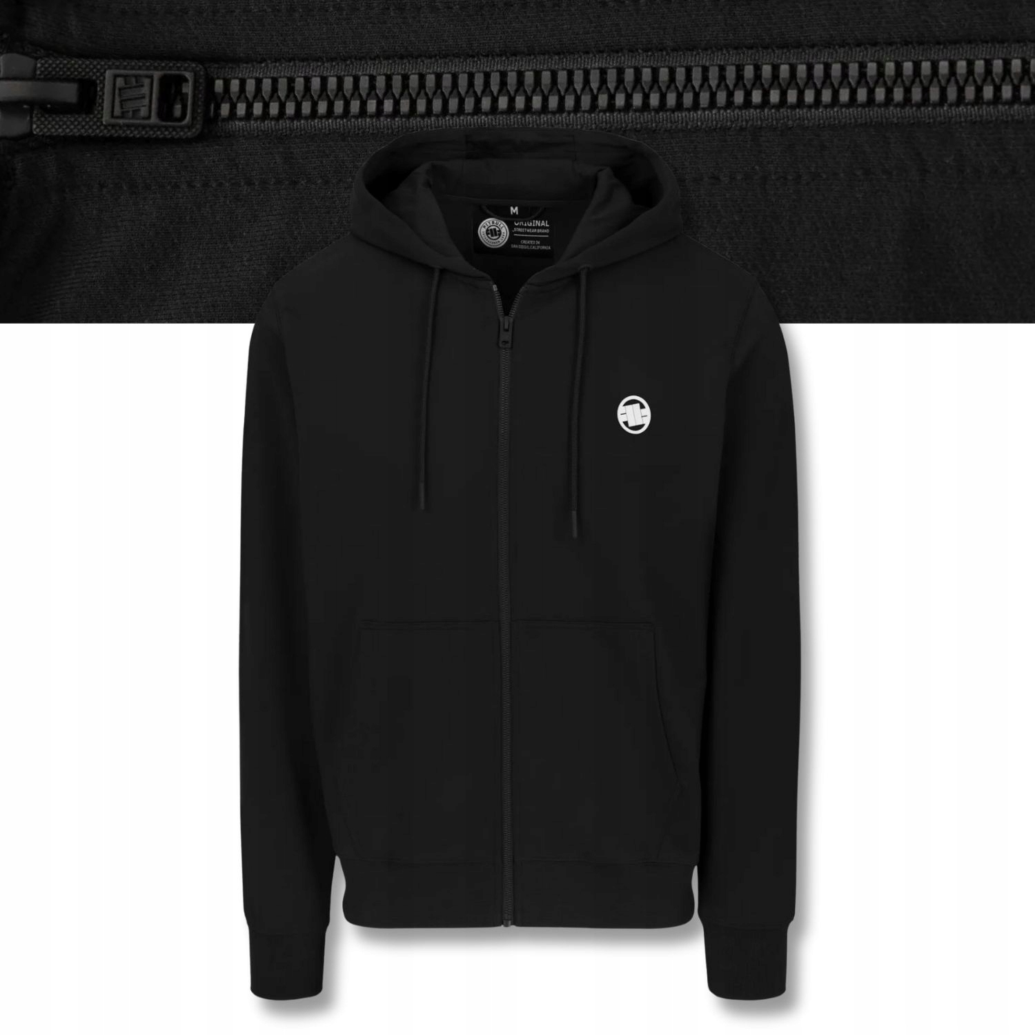 Pánská Rozepínací Mikina s kapucí Pitbull Small Logo Nugget, měkká, tenčí