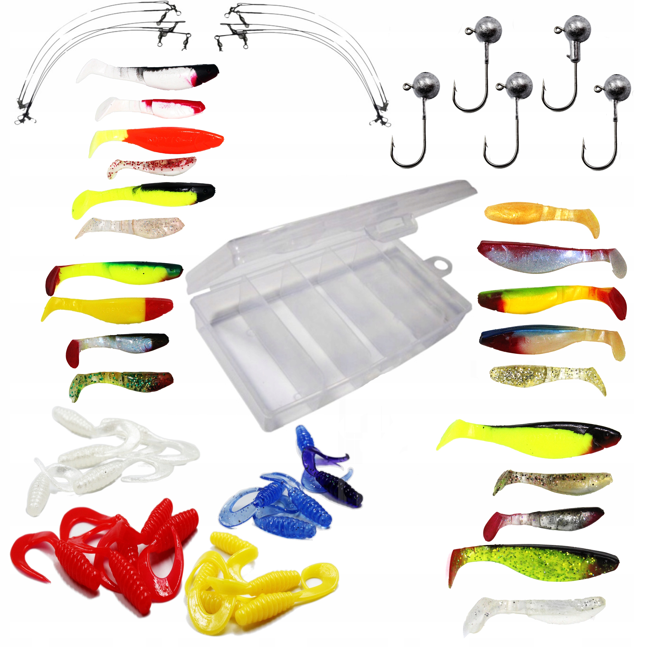 

Zestaw Przynęt Spinningowych W Pudełku 56elementów