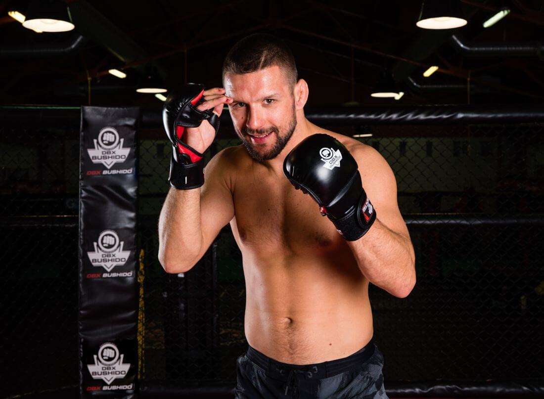 RĘKAWICE MMA KRAV MAGA TRENINGOWE CHWYTNE PIANKA DŁUGI RZEP DBX BUSHIDO S/M Rozmiar S/M