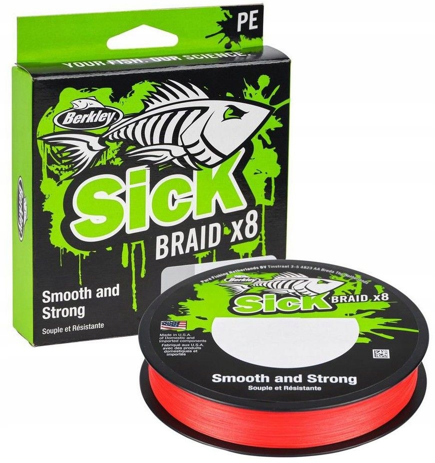 Plecionka Berkley Sick Braid 0,06mm 300m Red Średnica (mm): 0.06, Długość
