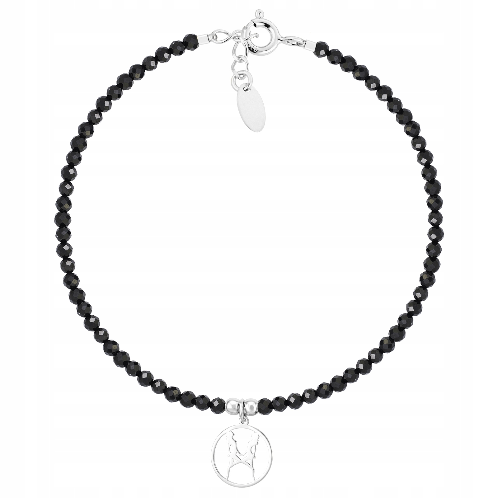 Náramek Z Přírodních Kamenů Zodiac Bliźňata Stříbro 925 Spinel