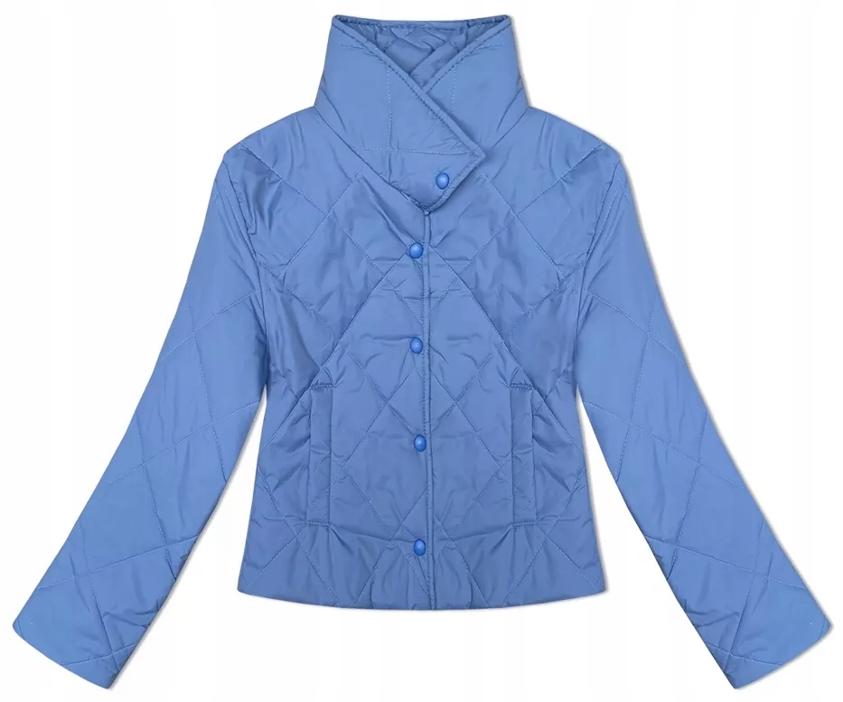Prošívaná Dámská Bunda 20067 Modrá Univerzální
