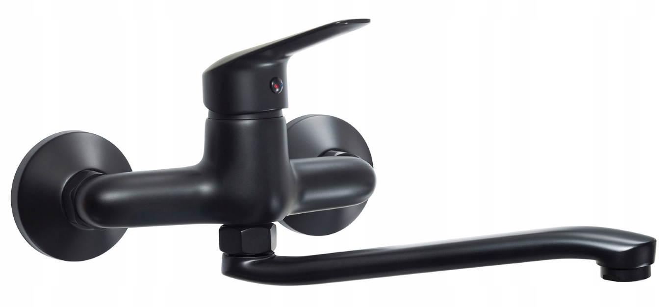 Nástenná Drezová Batéria Čierna, Štýlová, Univerzálna Kuchynská Batéria Do Umývadla