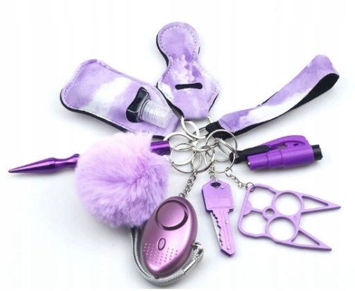 Zestaw Do Samoobrony Dla Kobiet Brelok Selfdefen , Fioletowy