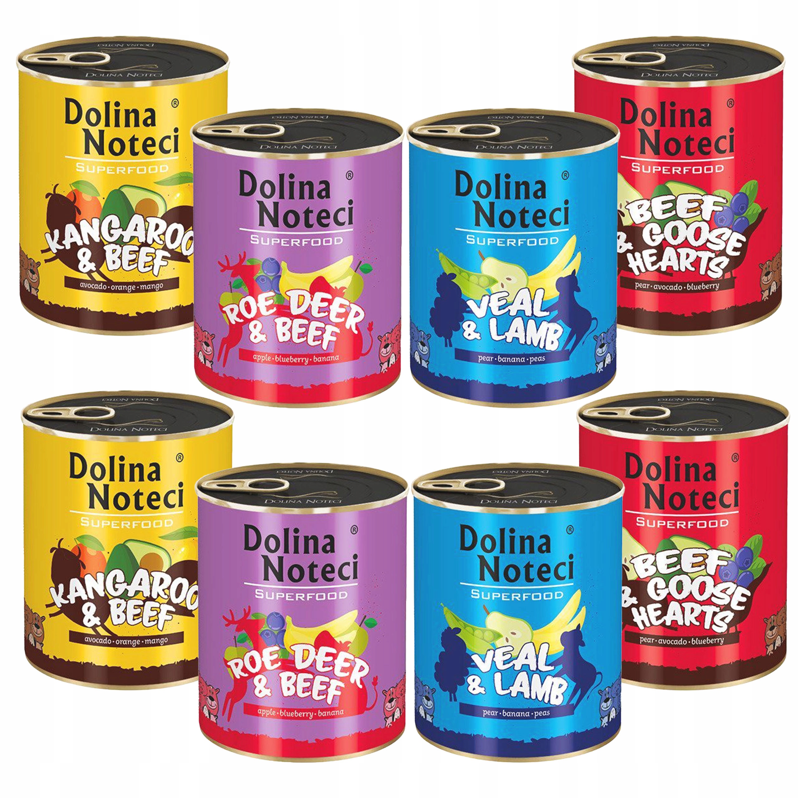 Dolina Noteci Superfood Krmivo mokré pro psa mix chutí 8 x 800 g