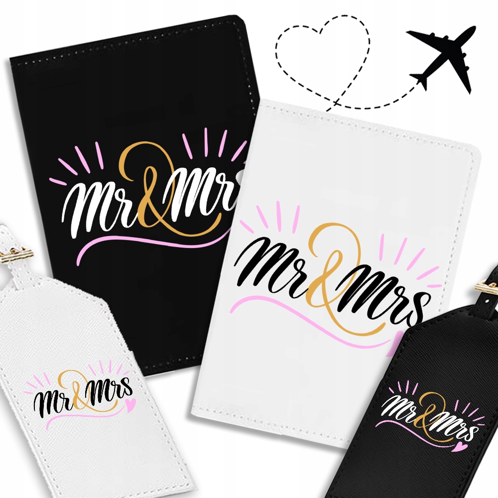 Personalizovaná sada Pouzdro pro cestovní pas Mr Mrs