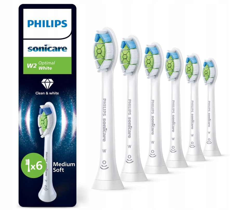 Końcówki Philips Sonicare W2 HX6066-87 Średnio miękkie włókna (6 szt.)