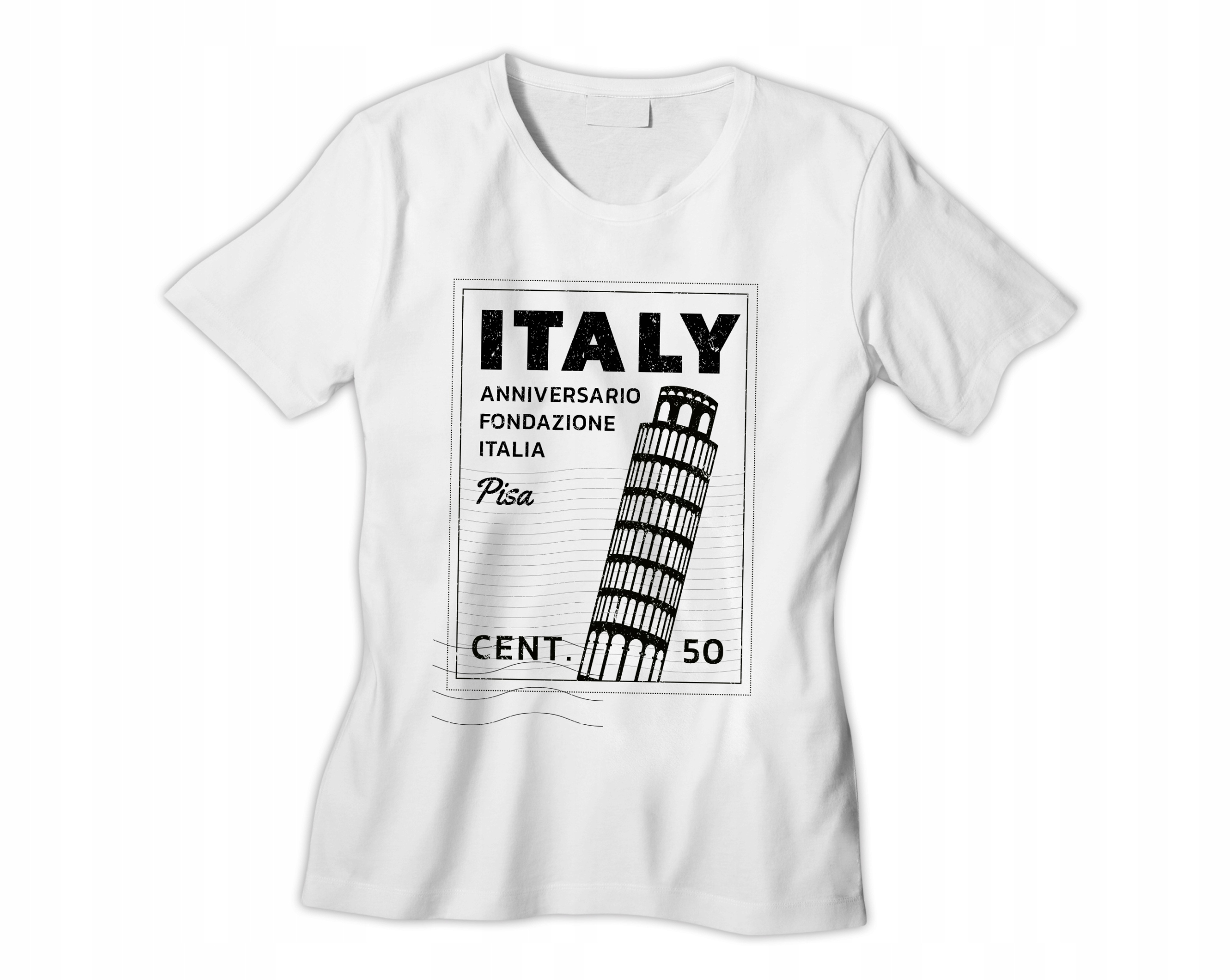 

Koszulka tshirt Włochy italy pocztówka znaczek