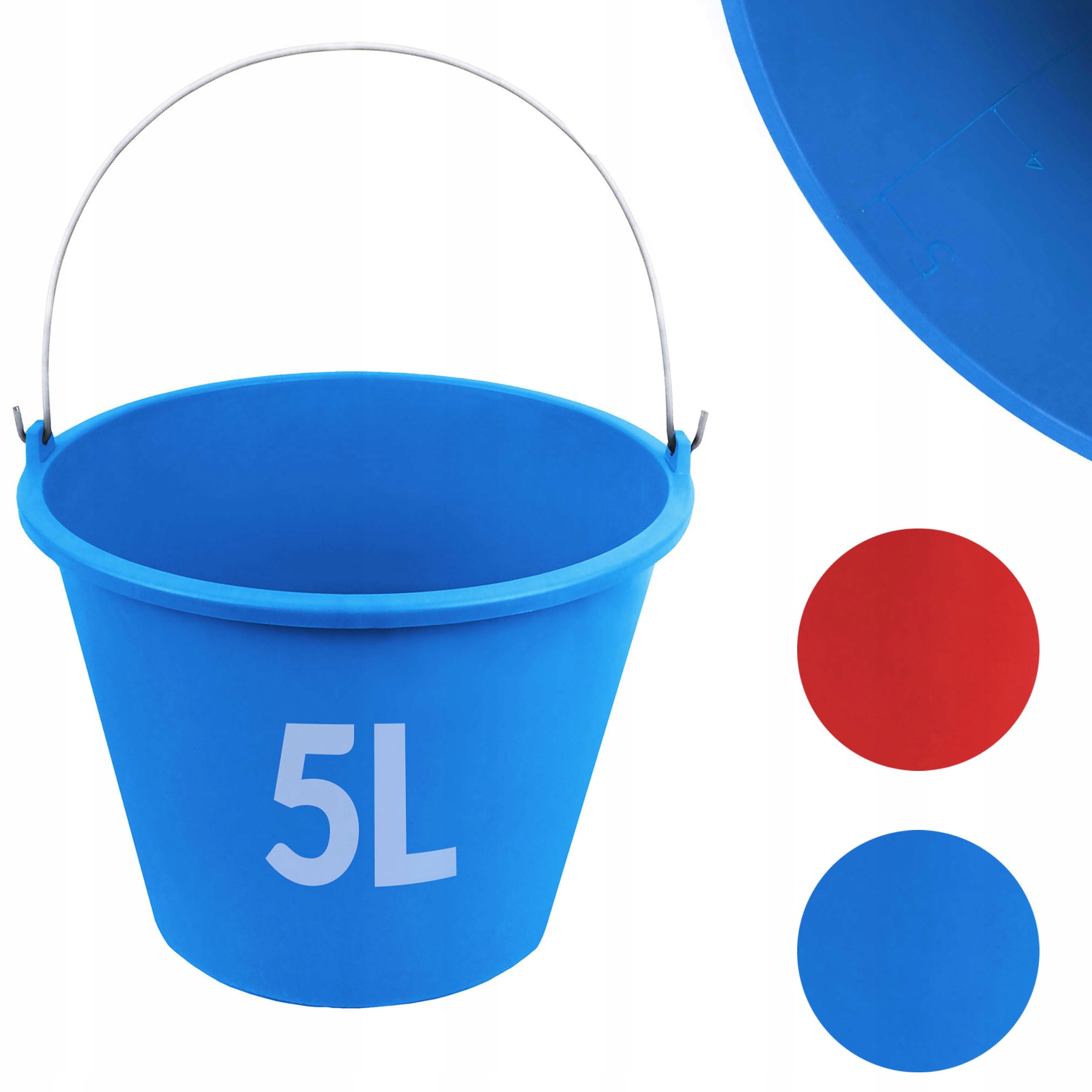 WIADRO WIADERKO GOSPODARCZE BUDOWLANE KOLOR 5L