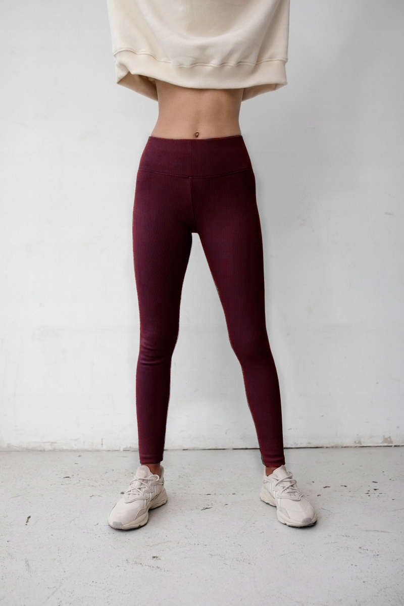 LEGGINSY z WYSOKIM STANEM PRĄŻKOWANE MODELUJĄCE BAWEŁNA KRYJĄCE - 908 XXL Marka Distribution4you