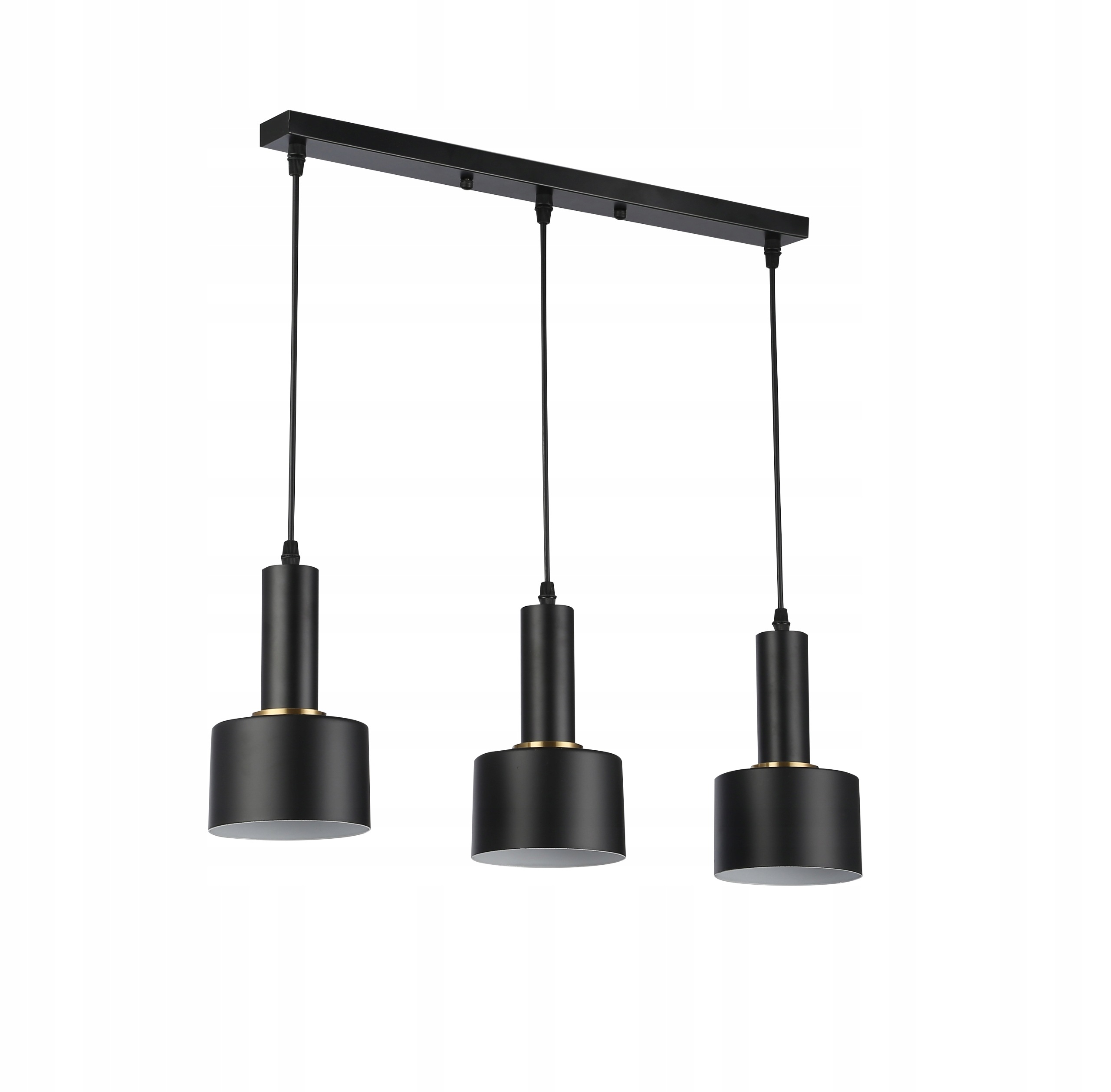 Závěsná Lampa 3x E27 stropní svítidlo lustr Černá 60 cm
