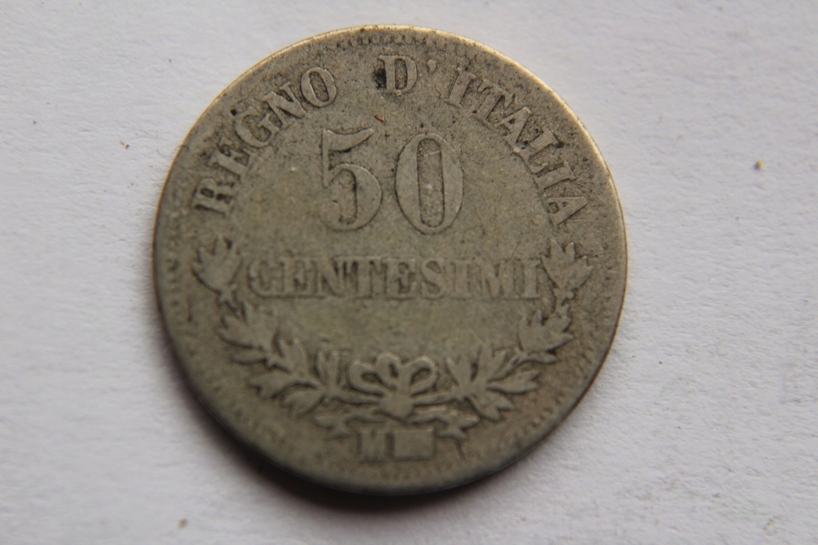 50 CENTESIMI 1863 R. WŁOCHY- SREBRO- CG935