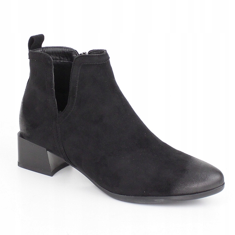Vinceza 10798 Černé Semišové Kotníkové Boty vel. 40