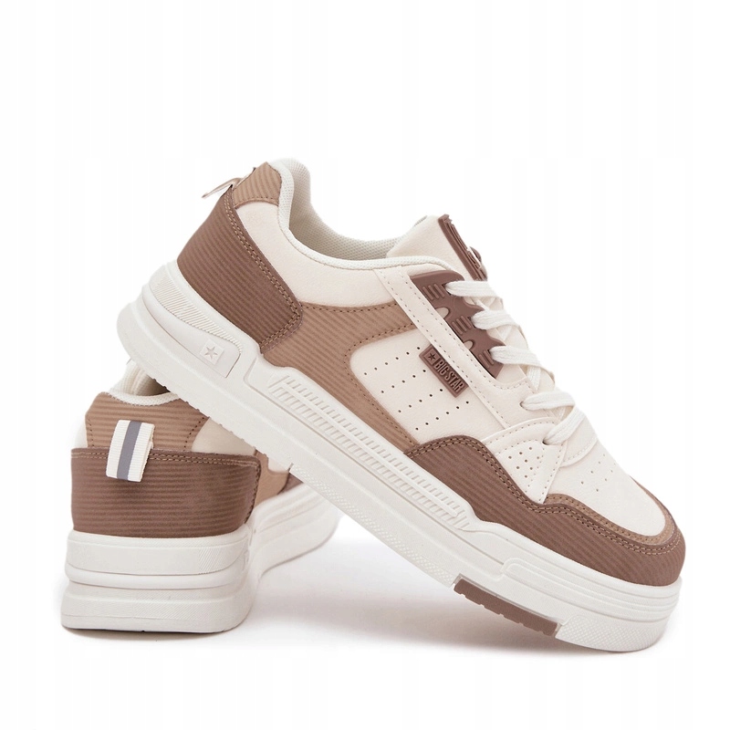 Tenisky Na Platformě Z Eko Kůže Big Star OO274A151 Tmavě Béžové 36
