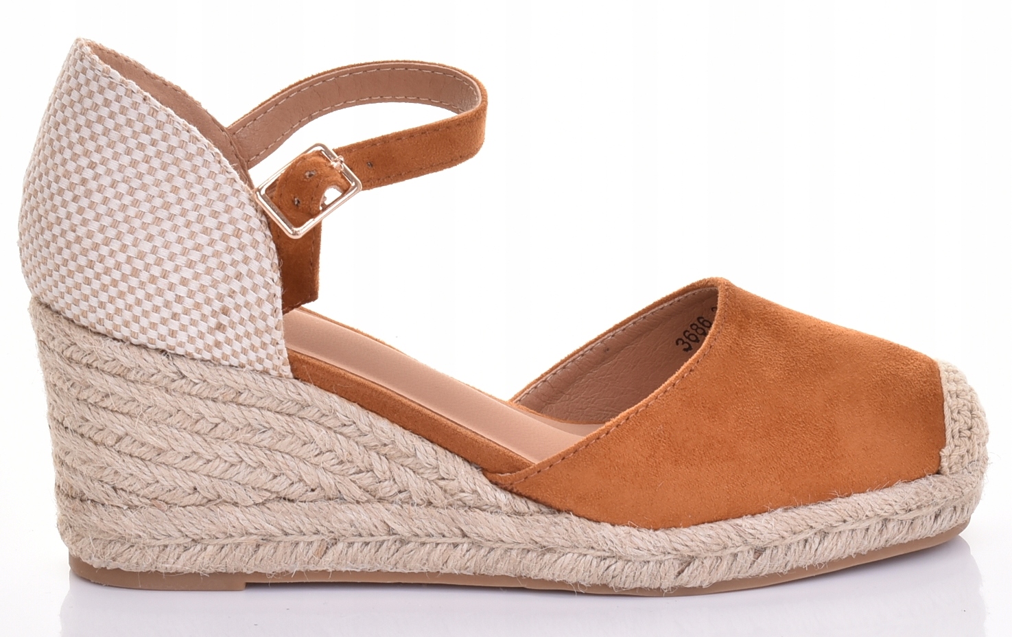 MODNE ESPADRYLE DAMSKIE ELEGANCKIE SANDAŁY NA KOTURNIE Oryginalne opakowanie producenta pudełko