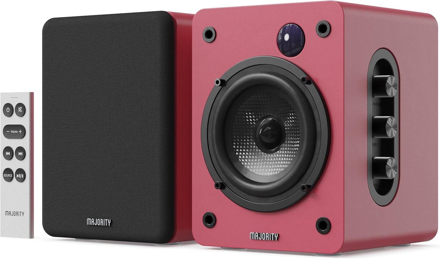 Majority D50X Bookshelf, Bt speakers, maroon
