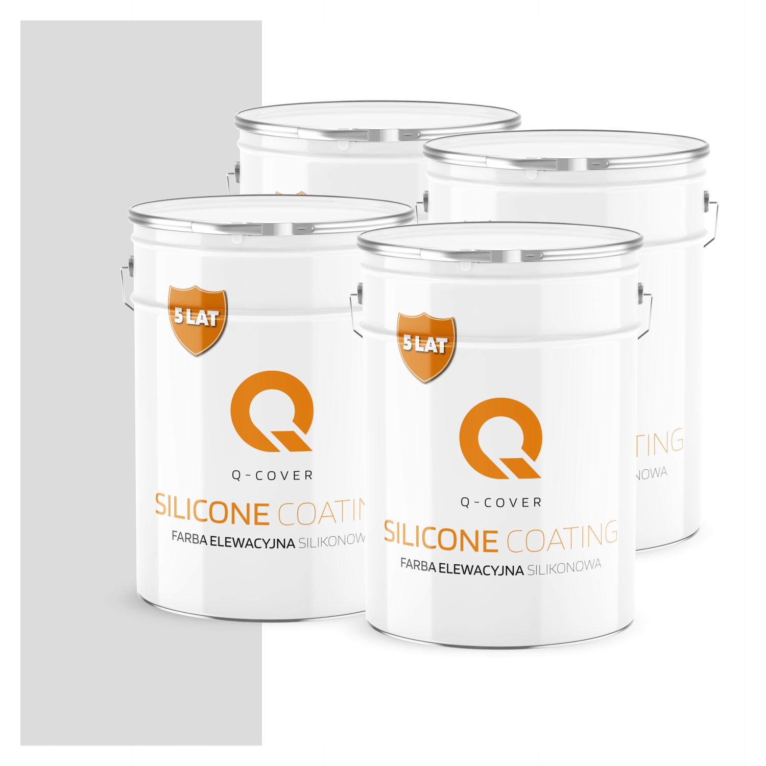 Fasádna farba Fasádová 10L Silikónová Uv Farba Biela Zlomená do šedej