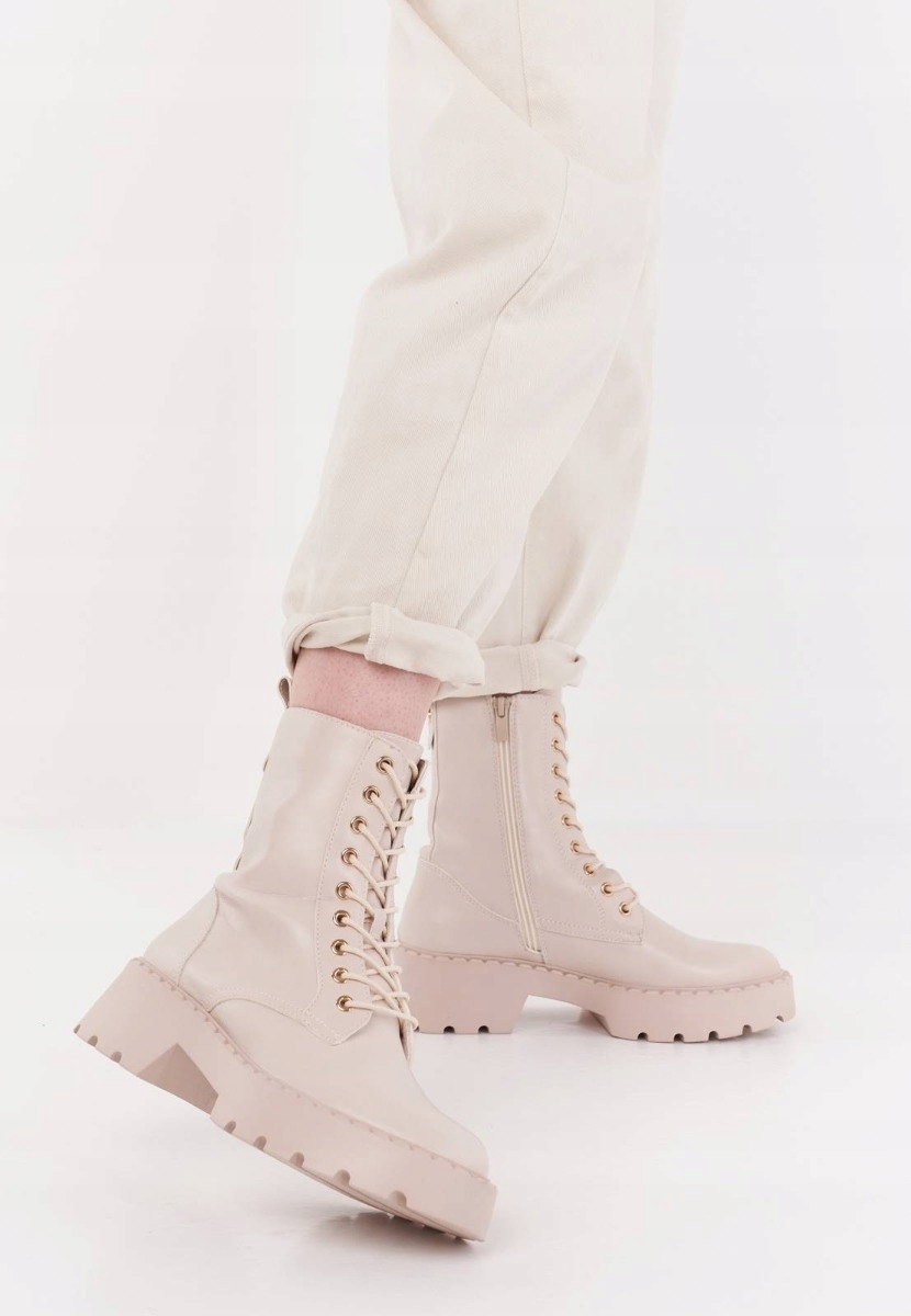 GLANY BOTKI WORKERY NA PLATFORMIE DAMSKIE POLSKIE Wysokość obcasa/platformy 5 cm