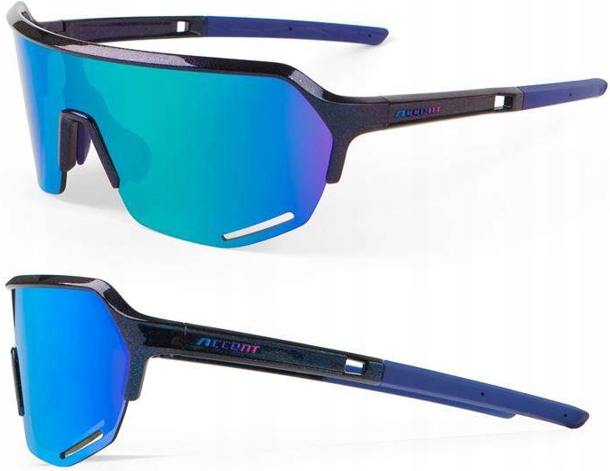 Okulary Rowerowe Accent Hero Space Blue 2 szkła Etui