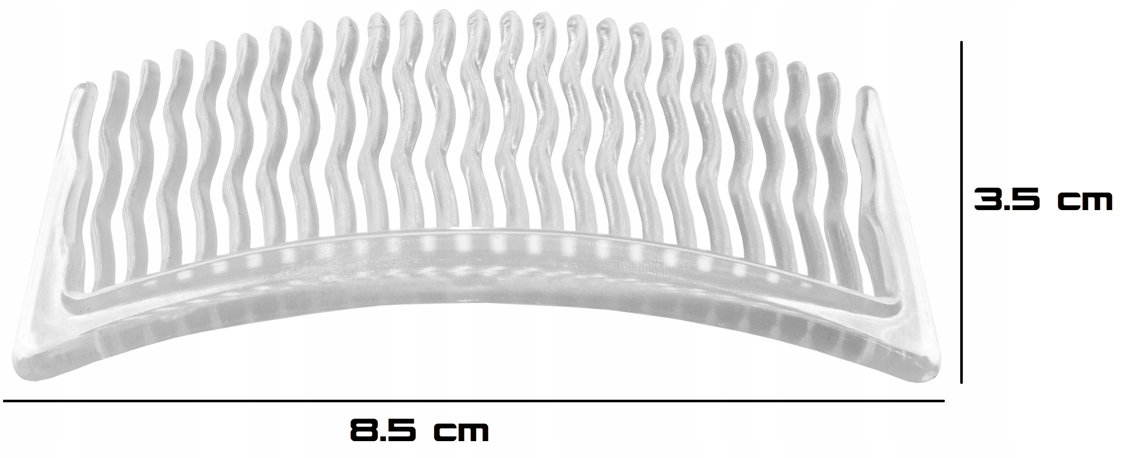 GRZEBIEŃ WSUWKA DO WŁOSÓW 8.5CM TRANSPARENTNY Marka Inna marka