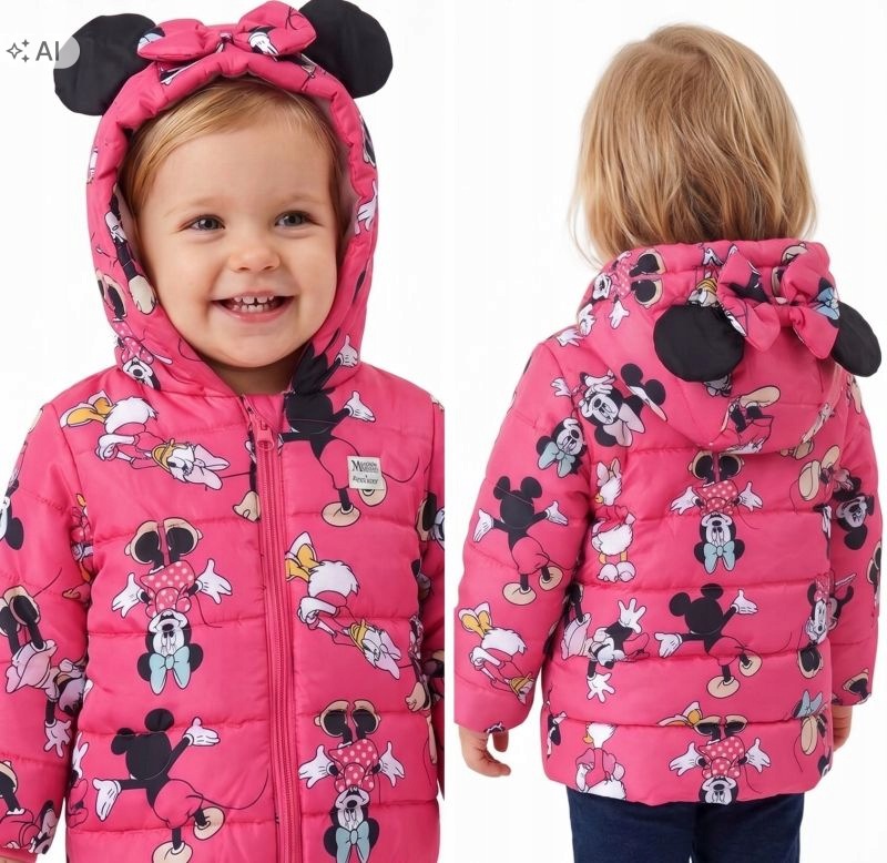 Kurtka zimowa dla dziewczynki Minnie Mouse . Rozmiar 74 cm .