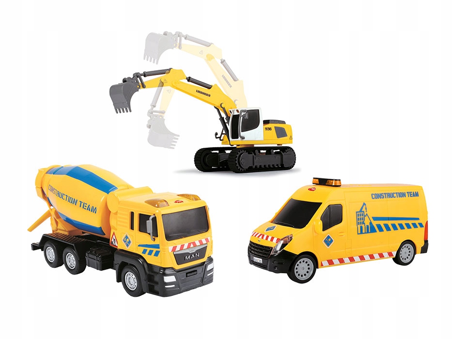 

Dickie Zestaw 3 pojazdów budowlanych 3725002 A