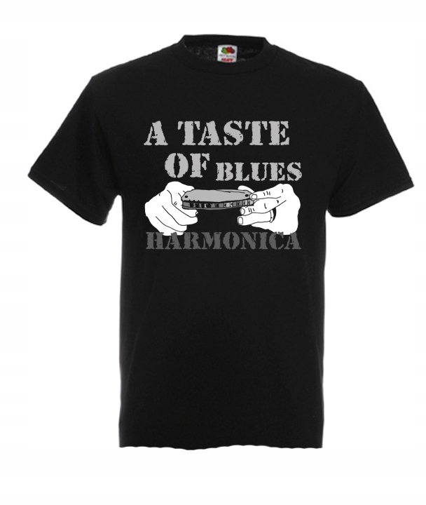 

S Koszulka Męska Blues Harmonica Hendrix Wzory