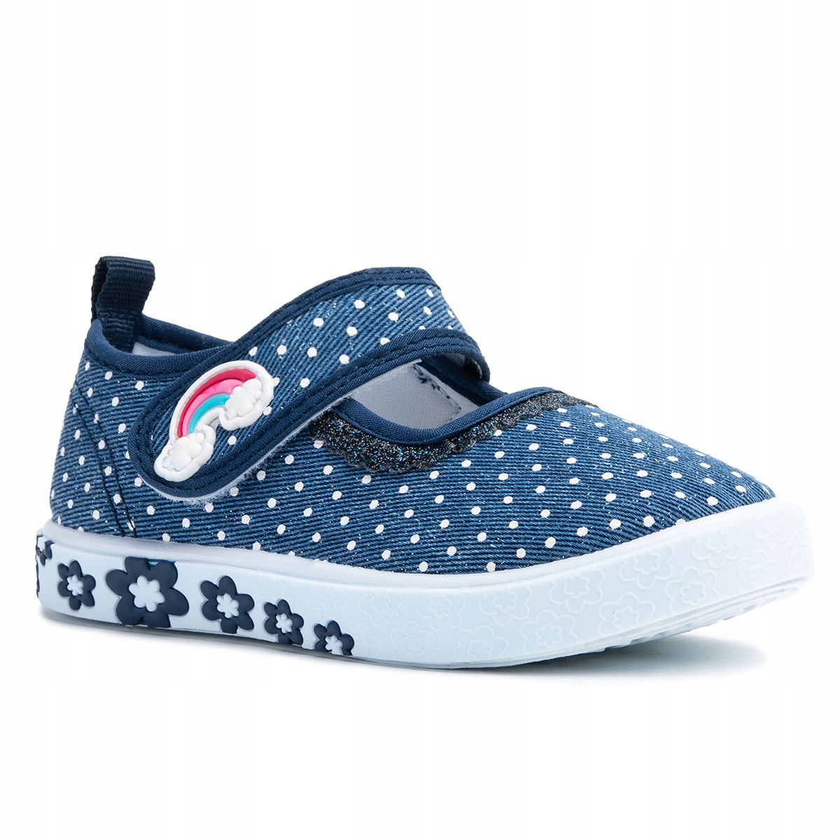 

Tenisówki na rzepy baleriny wkł.SKÓRA lekkie Axim